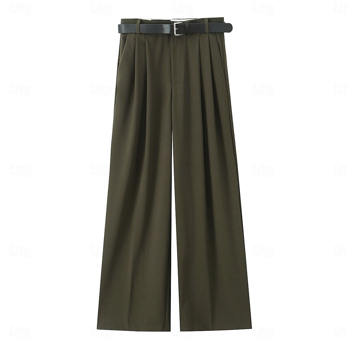 Per donna Gamba larga Chinos Casual Lunghezza intera Naturale Semplice Gamba larga Comodo Traspirabilità Casual Quotidiano Vinaccia Nero 1 # Nero Verde militare Primavera Autunno Vestibilità comoda del 2025 a $26.99 –P8