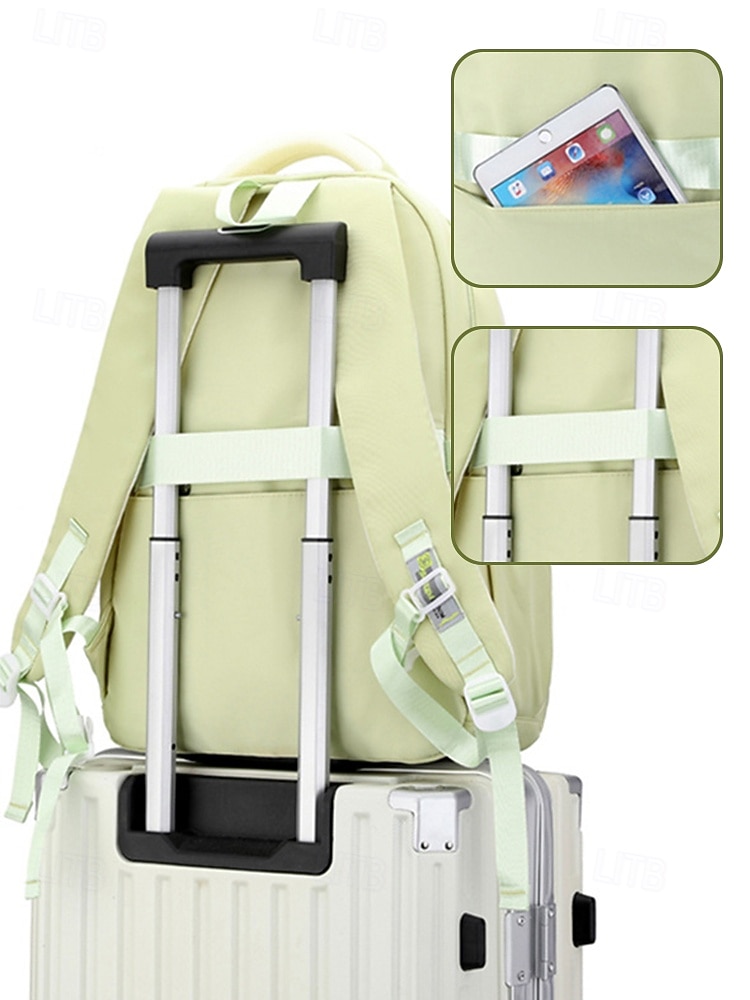 תרמיל גב קל משקל ועמיד למים לילדה עם כיס קדמי שקוף וסיכת ארנב חמודה - תיק נסיעות חמוד לבית הספר, לקולג' ולטיולי סוף שבוע 2026 - $46.99 –P4