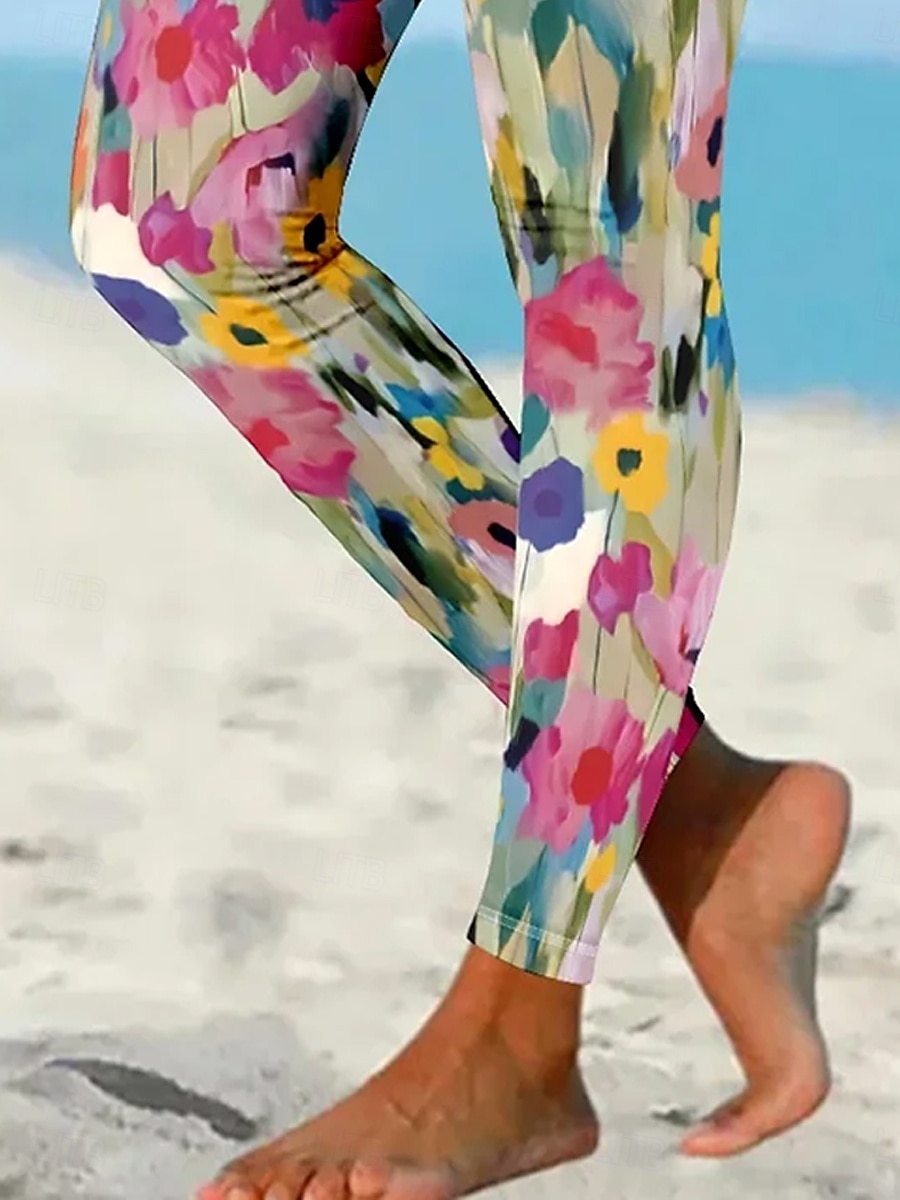Per donna Leggings Vacanza Vintage Stile Etnico Lunghezza intera Vita Alta Floreale Grafico Stampa 3D Morbido Confortevole Elasticizzato All'aperto Casa Casual Rosa Estate Primavera Autunno del 2025 a $19.99 –P4
