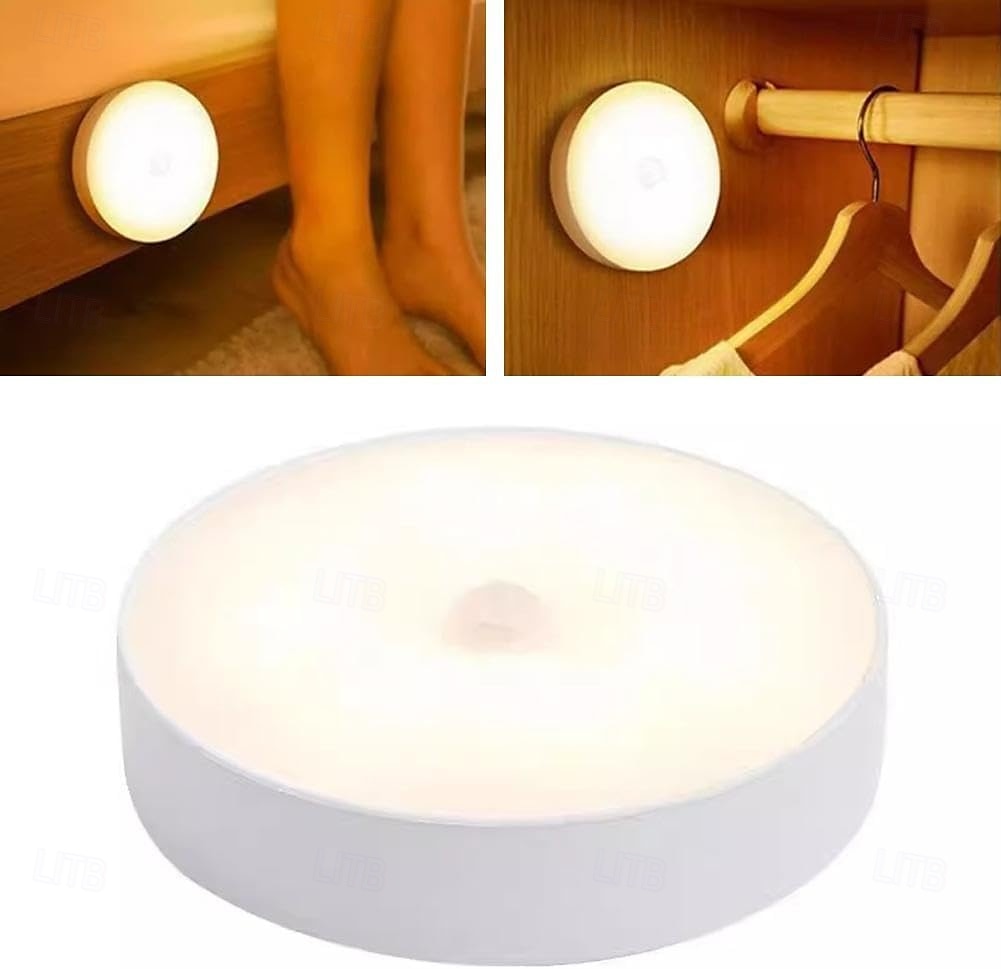 Lampes à détecteur de mouvement d'intérieur, veilleuses LED autocollantes, veilleuse rechargeable par USB, lumière chaude à intensité variable pour couloir, chambre, escaliers, cuisine, armoire, de 2025 ? $11.99 –P8