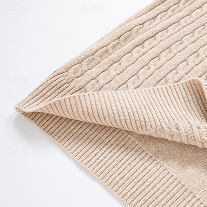 Herren Pullover Pullover mit Viertelreißverschluss Strickpullover Zopfmuster Stricken Normale Oberteile Gestrickt Einfach Viertelreißverschluss Mode Lässig Urlaub Alltagskleidung Bekleidung Herbst 2025 - $22.99 –P7