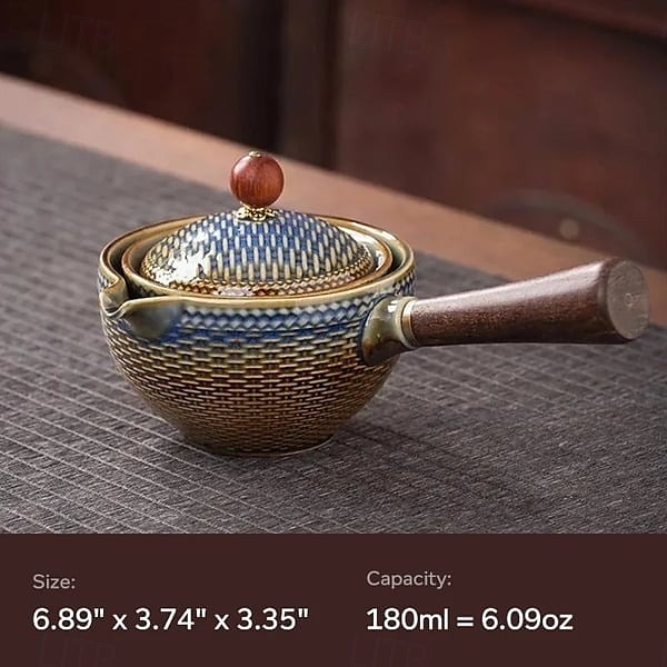Чайник для заваривания чая с вращением на 360 градусов, портативный дорожный набор для кунг-фу, чашка для ленивого заваривания, быстрозавариваемая посуда с ситечком для домашнего офиса и использования 2025 - $30.99 –P12