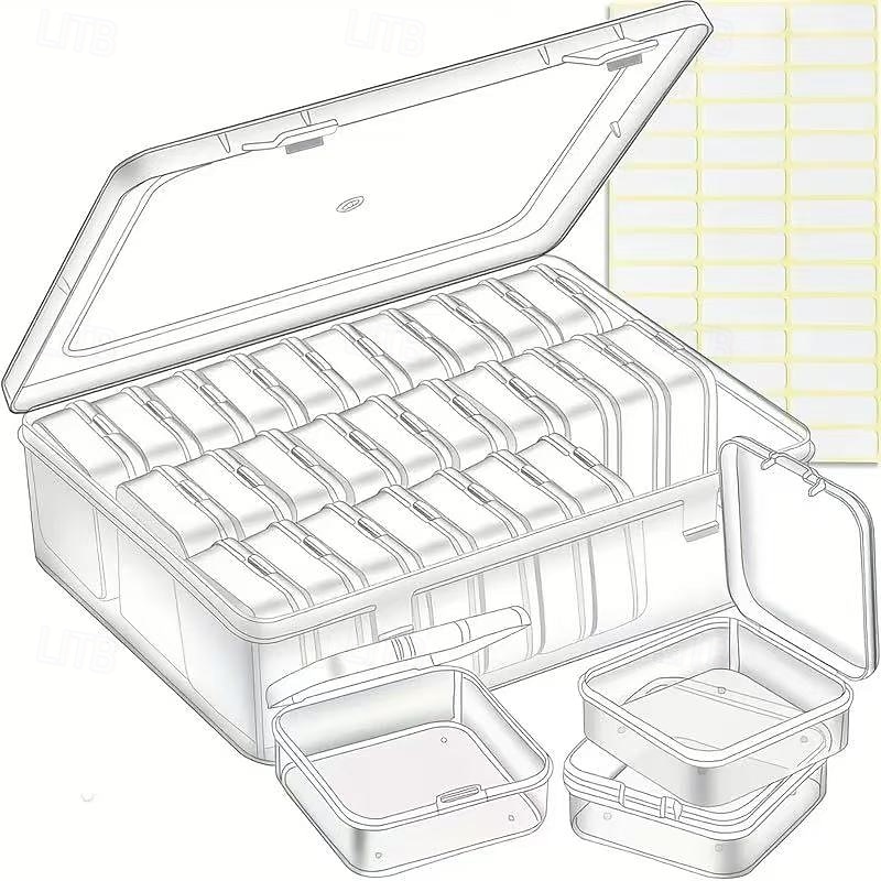 30 stk. klare oppbevaringsbokser av plast, slitesterke organiseringsbeholdere for perler, smykker og håndverk, perfekt gave- og smykkeskrin 2025 - $5.99 –P5