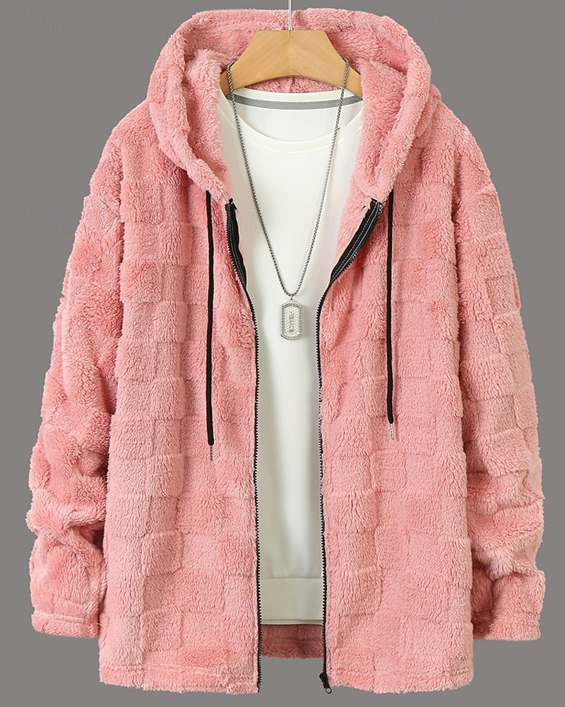 Heren herfst winter hoodie trekkoord effen kleur losse zakken lange mouw grote opgestikte zak halve rits elastische manchet heren trui top kopen vanaf een prijs van 27
