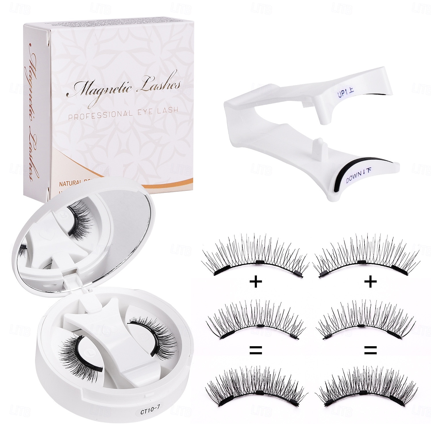 Cils magnétiques souples, boîte tout-en-un, kit de cils magnétiques réutilisables avec applicateur, aspect naturel, cils de chat légers, poils duveteux, faux cils doux pour un usage quotidien, outils de 2025 ? $10.99 –P11