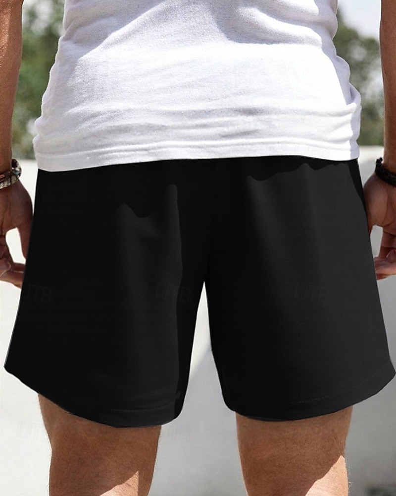 Per uomo Shorts Pantaloncini Estivi Pantaloncini casual Tasca Elastico in vita Coulisse Semplice Comodità Traspirante Corto All'aperto Vacanza Canotta sportiva Casual Nero Bianco Micro-elastico del 2025 a $15.49 –P11