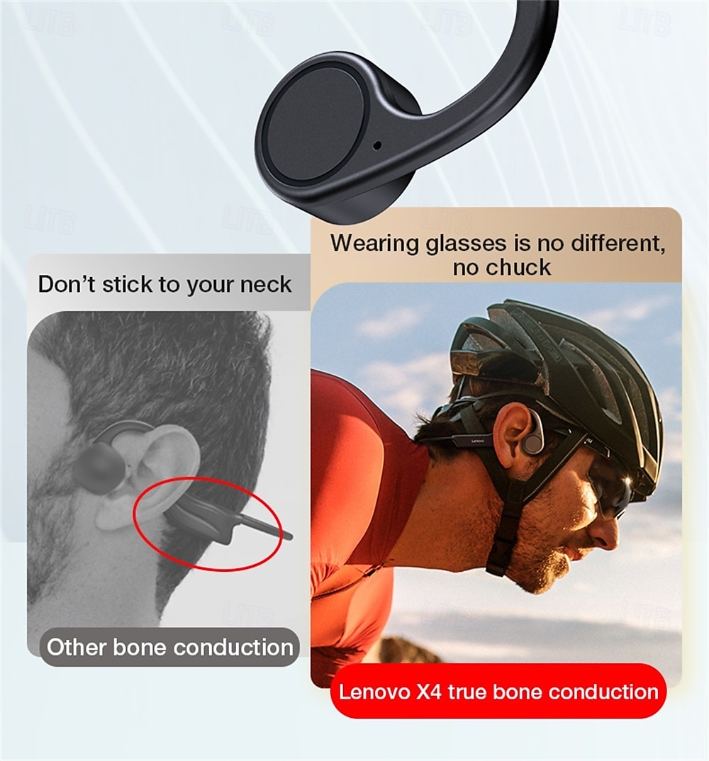 Lenovo X4 Bone Conduction Headphone Bone Conduction Headphones Bluetooth5.0 Ergonomic Design HIFI IPX5 for Apple Samsung Huawei Xiaomi MI Mobile Phone Valentine's Day Gift 2026 - $46.99 –P11
