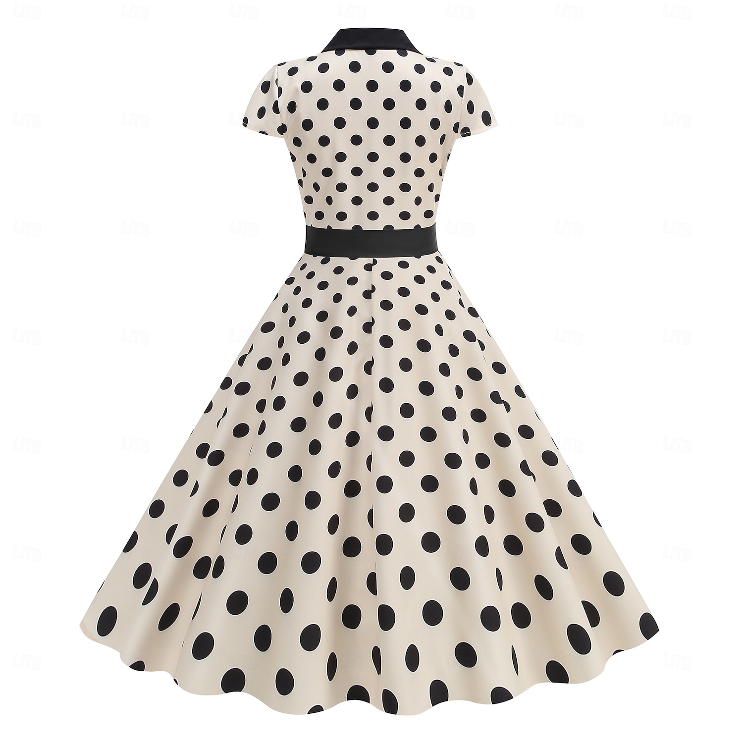 Retro 50. léta Rockabilly Polední Houpací šaty Flare šaty Košilové šaty Přizpůsobení a odlesky Puntíky Maškarní kostým Dámské předvečer Všech svatých Karneval Dovolená Běžné / Denní Retro tematick 2025 - $30.99 –P13
