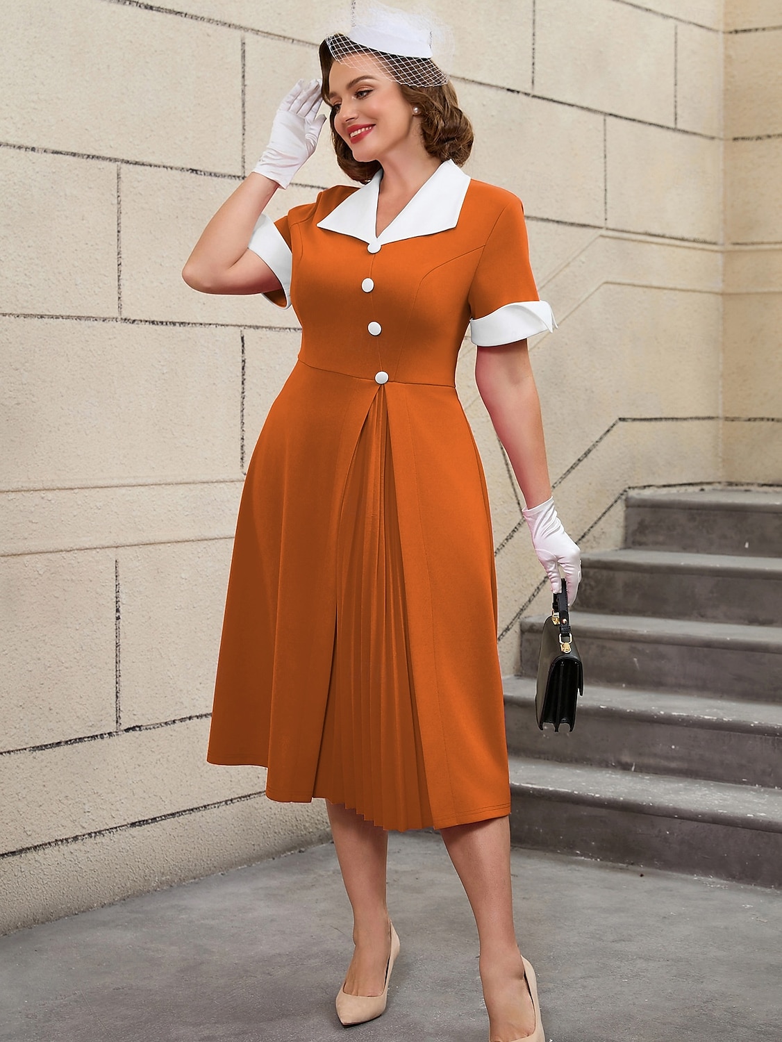 Retro 50. léta Rockabilly Polední Šaty na šaty Flare šaty Větší velikosti A-Linie Maškarní kostým Dámské Dovolená Maturita Párty a večer Dospělí Šaty Jaro léto 2025 - $51.99 –P10