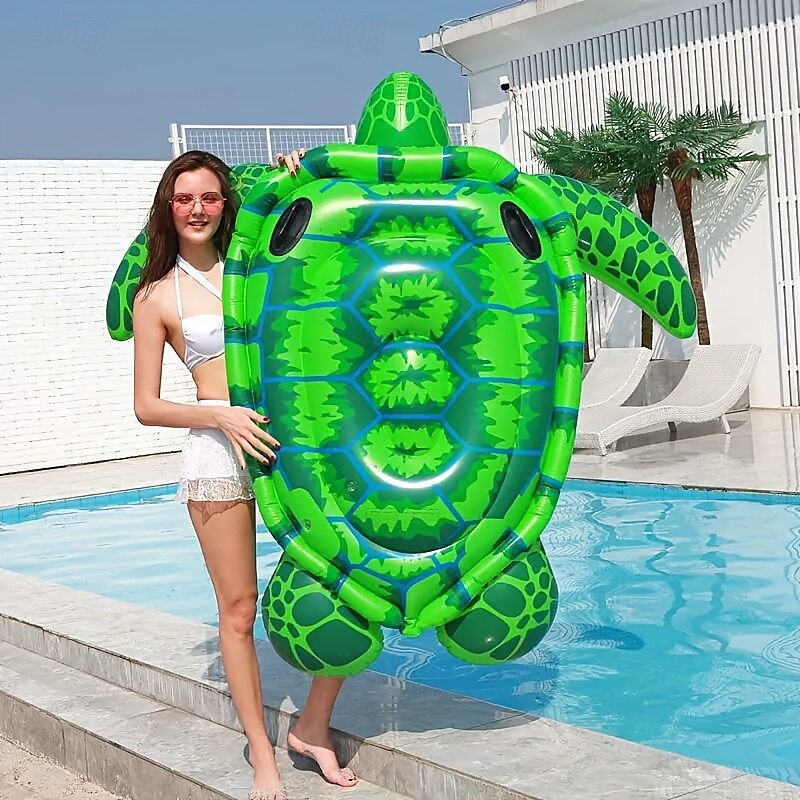 1pc gonflable simulation géant tortue flotteur pvc épaissi matériau pour jeu d'eau adapté pour la piscine de plage d'été et les fournitures de fête de plage d'eau de 2025 ? $90.99 –P7