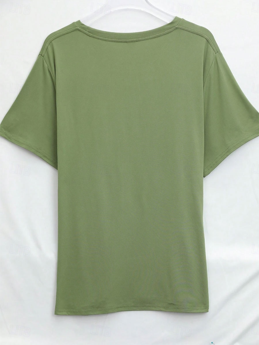 2026年 女性用 Tシャツ プリント グラフィック 動物 おんどり ヴィンテージ スタイリッシュ クラシック 半袖 ラウンドネック レギュラートップス 日常 ブラック ルビーレッド グリーン 夏  コレクション – $22.99 –P2