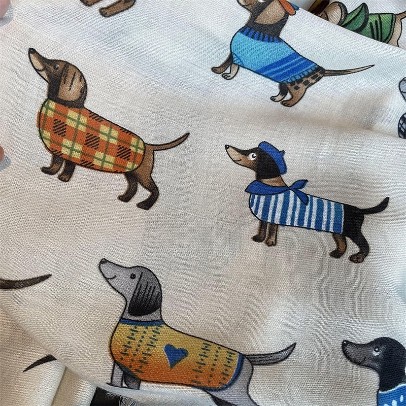 Per donna Sciarpa rettangolare Streetwear Quotidiano Data Nero Bianco Blu Sciarpa Animale del 2025 a $18.99 –P7
