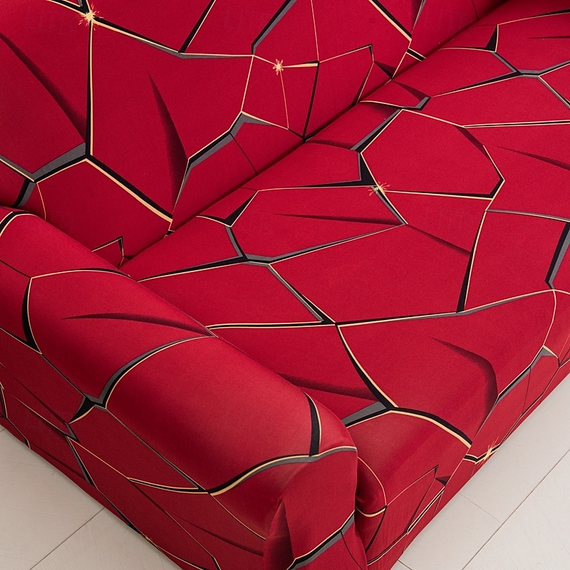 Elastic Sofa Cover With Geometry Print Stretchable Living Room Sofa Combination Horizontal Sofa Cover for 1/2/3/4 Seats Suitable for All Seasons 2025 - $22.99 –P11