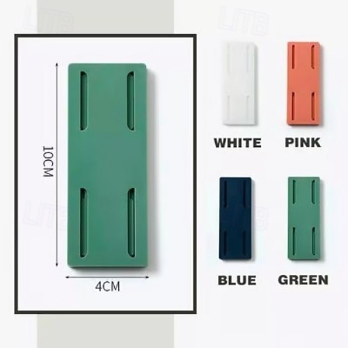 Supporto per presa adesivo senza foratura da 4 pezzi, staffa di fissaggio per multipresa autoadesiva, organizer per prese senza foratura per router, prolunga e gestione cavi del 2025 a $9.99 –P7