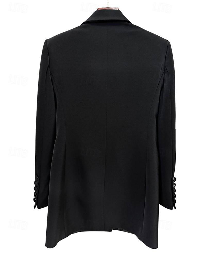 Couture styl krystaly zdobené dvouřadé sako mini smokingové šaty pouzdrové / sloupcové večerní šaty elegantní šaty formální večerní párty špičková klopa a kapsy 2025 2025 - $148.99 –P4