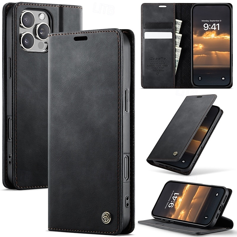 Phone Case For iPhone 16 Pro Max Plus iPhone 15 14 Pro Max Plus iPhone 13 12 Pro Max Mini Wallet Case with Stand Holder Magnetic Card Slot Retro TPU PU Leather 2025 - $17.99 –P1