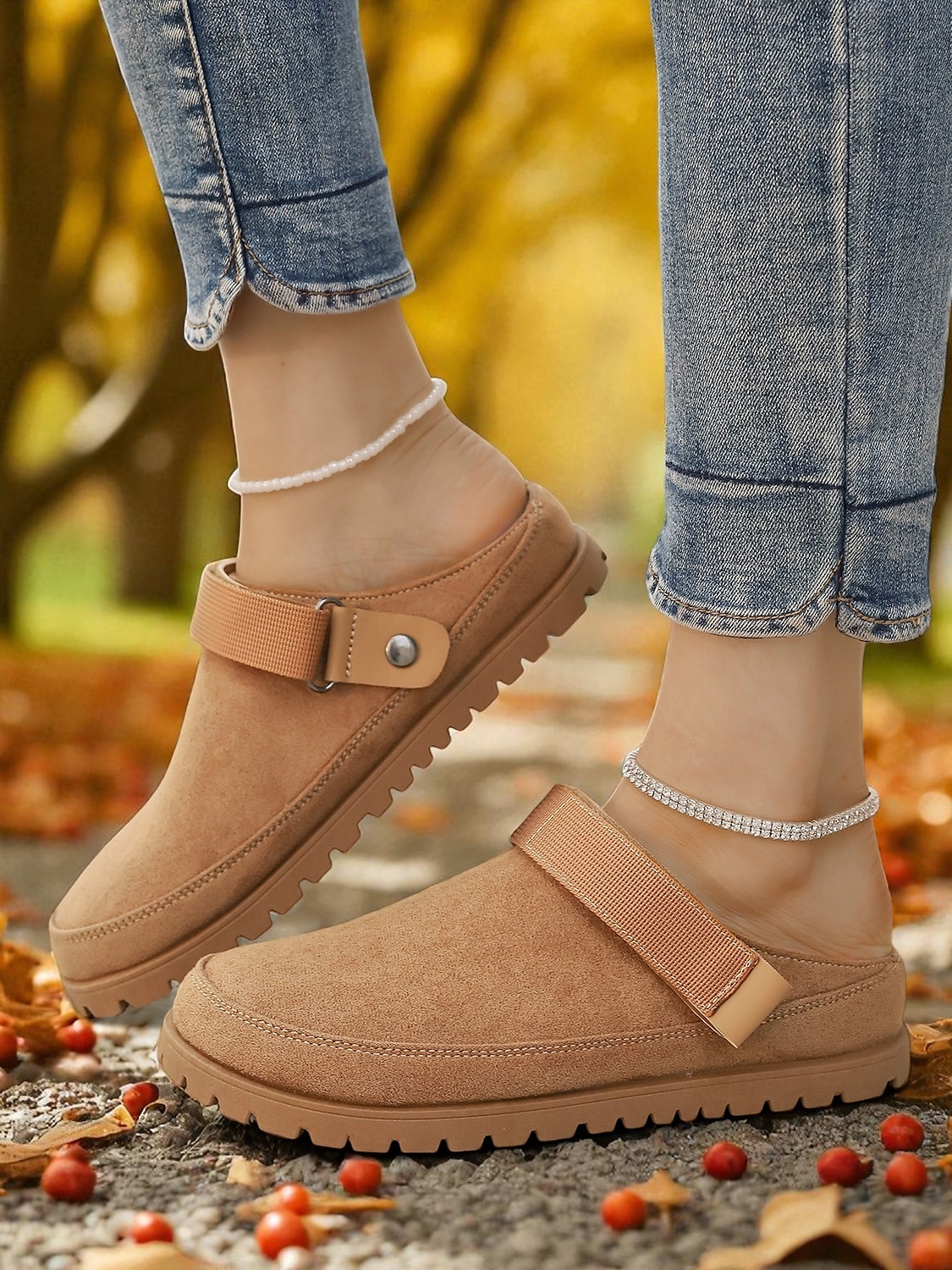 Damen-Slingback-Pantoletten – Clogs zum Reinschlüpfen mit Riemendesign für Herbstpicknicks, Gartenarbeit und Freizeit 2025 - $24.99 –P2