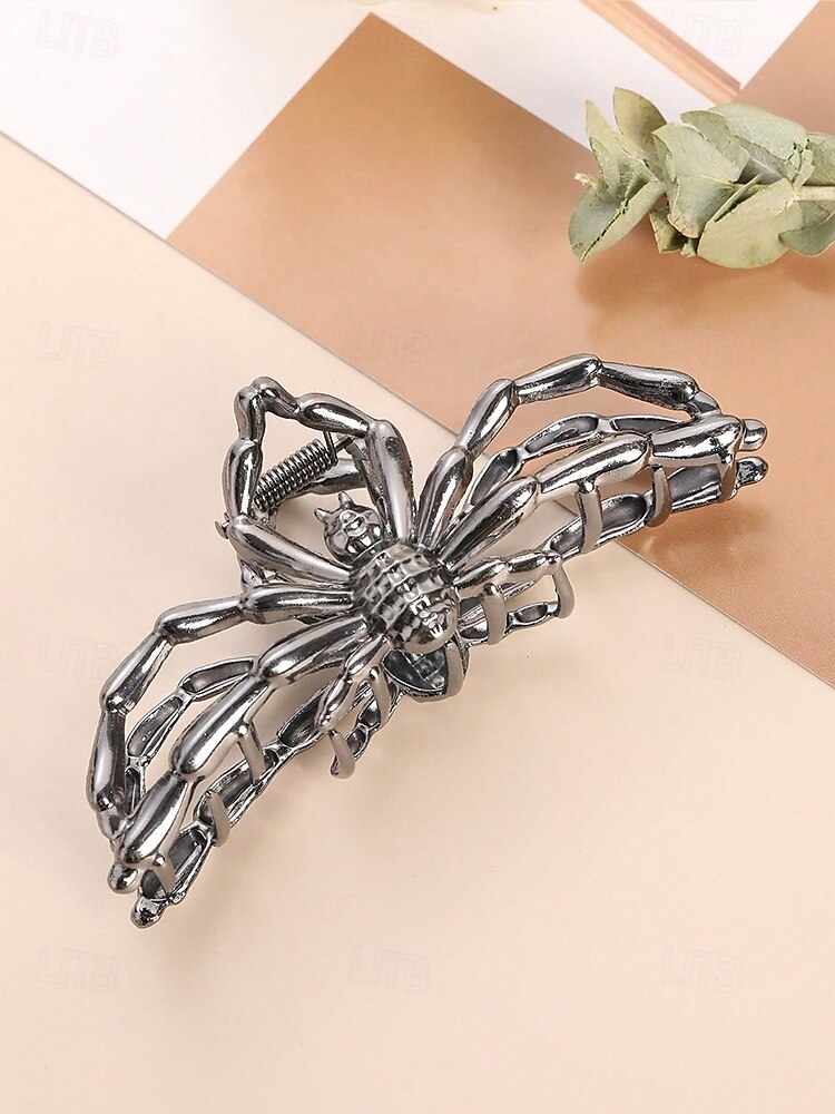 Women’s Halloween Spider Hair Claw Clip – Alloy Gothic Hair Accessory with Creepy Spider Design for Costume Parties, Cosplay and Festive Occasions 2025 - $7.99 –P7