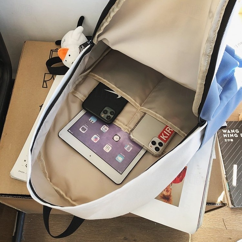 Sac à dos dégradé esthétique pour adolescentes – cartable léger avec porte-clés canard mignon, cartable pastel doux pour la rentrée ou un usage quotidien de 2025 ? $26.99 –P5