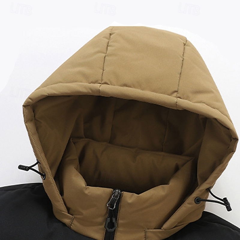 Herren Wanderweste Pufferweste Ärmellos Weste Außen Thermowarm Winter Reißverschluss Tasche Polyester Schwarz Grün Khaki Jagd Angeln Klettern 2025 - $44.99 –P12