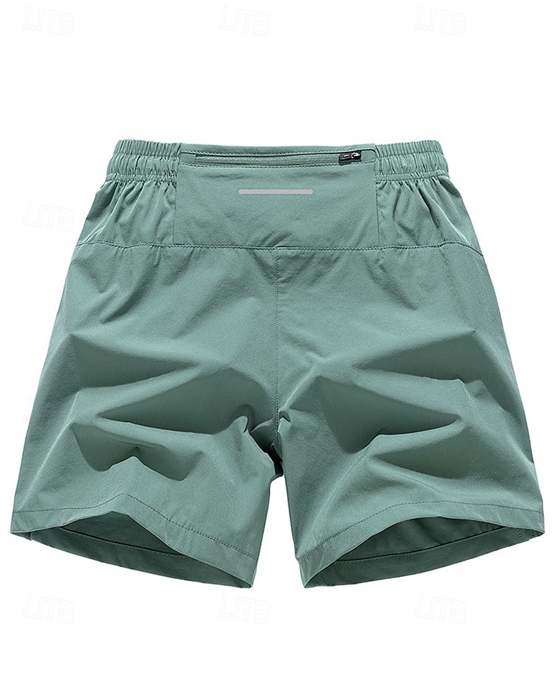 Herren Laufshorts Trainingsshorts Reißverschlusstasche Hohe Taille Unterteile Athleisure Fitnessstudio Trainieren Schnelltrocknend Atmungsaktiv Fitnesstraining Outdoor Laufen Normale Passform 2025 - $13.19 –P6