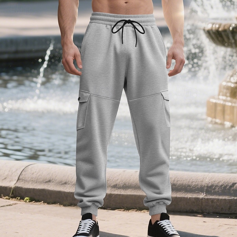 Per uomo Pantaloni sportivi Pantaloni da tuta Joggers Pantaloni da Tuta Cargo Tasca Elastico in vita Coulisse Semplice Comodità Sport all'Aperto Quotidiano Moda Casual Verde militare Nero del 2026 a $22.99 –P20