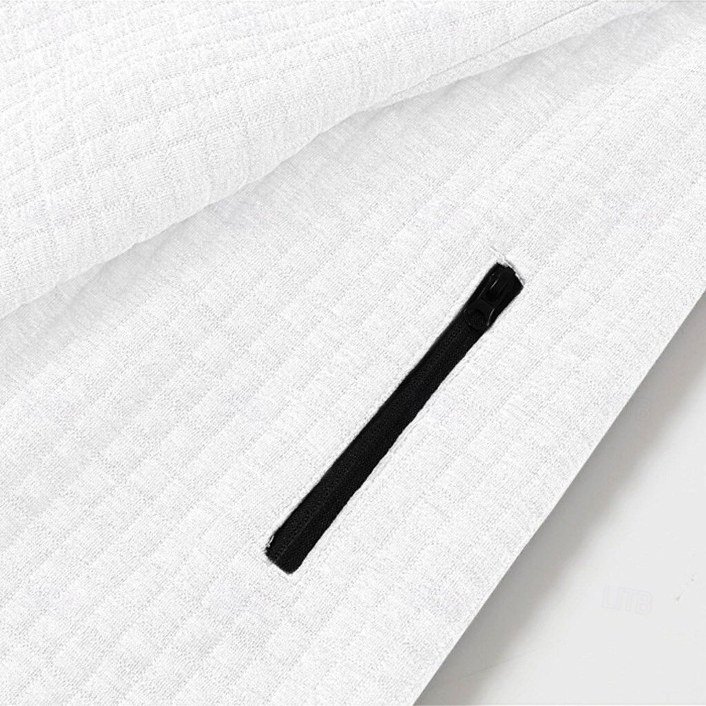 Hombre Camisetas polo con diseño de gofre Casual Cremallera de un cuarto Manga Larga Moda Cómodo Bloque de color Cerrar Bolsillo Otoño Primavera & Otoño Ajuste regular Blanco Negro Azul Naranja 2025 - $25.99 –P7