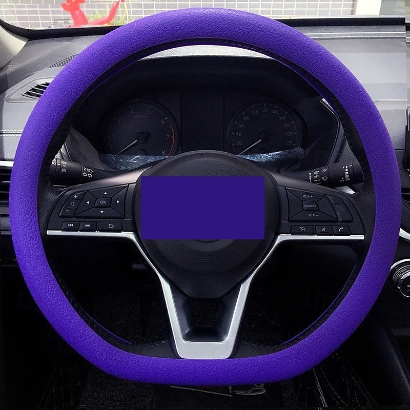 Funda de silicona para volante de coche, moderna, antideslizante, suave, ajustada, universal, para todas las estaciones, cómoda, resistente al desgaste, funda flexible para el mango. 2025 - $9.99 –P8
