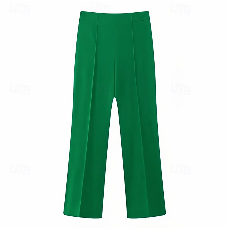 Per donna Pantaloni Eleganti Gamba larga Pantaloni Moda Streetwear Lunghezza intera Vita Alta Semplice Elastico in vita Traspirabilità Confortevole Streetwear Abbigliamento quotidiano Uscire Nero del 2025 a $24.99 –P8