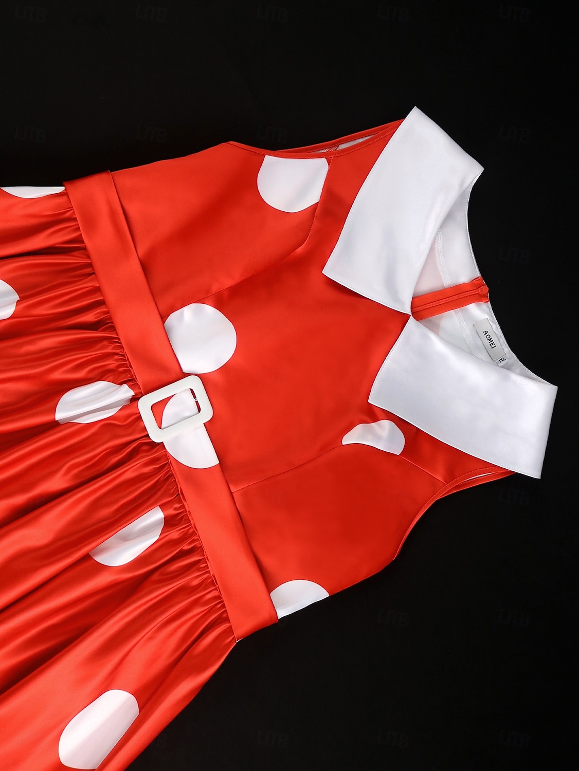 Retro 50. léta Rockabilly Polední Šaty na šaty Flare šaty Větší velikosti S páskem Puntíky A-Linie Dámské Dovolená Čajový dýchánek Retro tematická párty Dospělé Šaty Pásek Jaro léto 2025 - $51.99 –P3