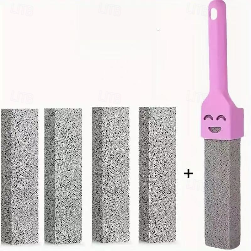 Set di 5 spazzole in pietra pomice con manico, detergente per il bagno per rimuovere calcare, ruggine e macchie da lavandino, piastrelle, vasca da bagno - strumenti per la pulizia con manico del 2025 a $12.99 –P8