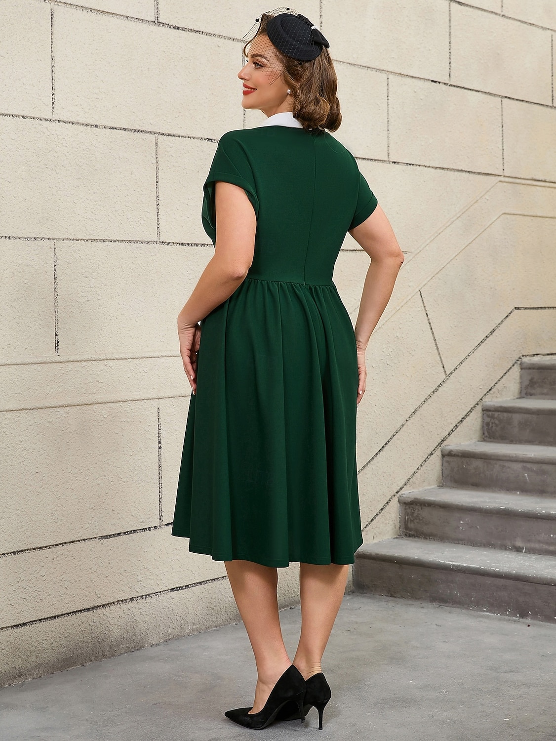 Retró 1950-es Rockabilly Déli Flare ruha Extra méret A-vonalú Jelmez Női Vakáció Hazaérkezés Buli és este Felnőttek Ruha Tavaszi nyár 2025 - $44.99 –P6