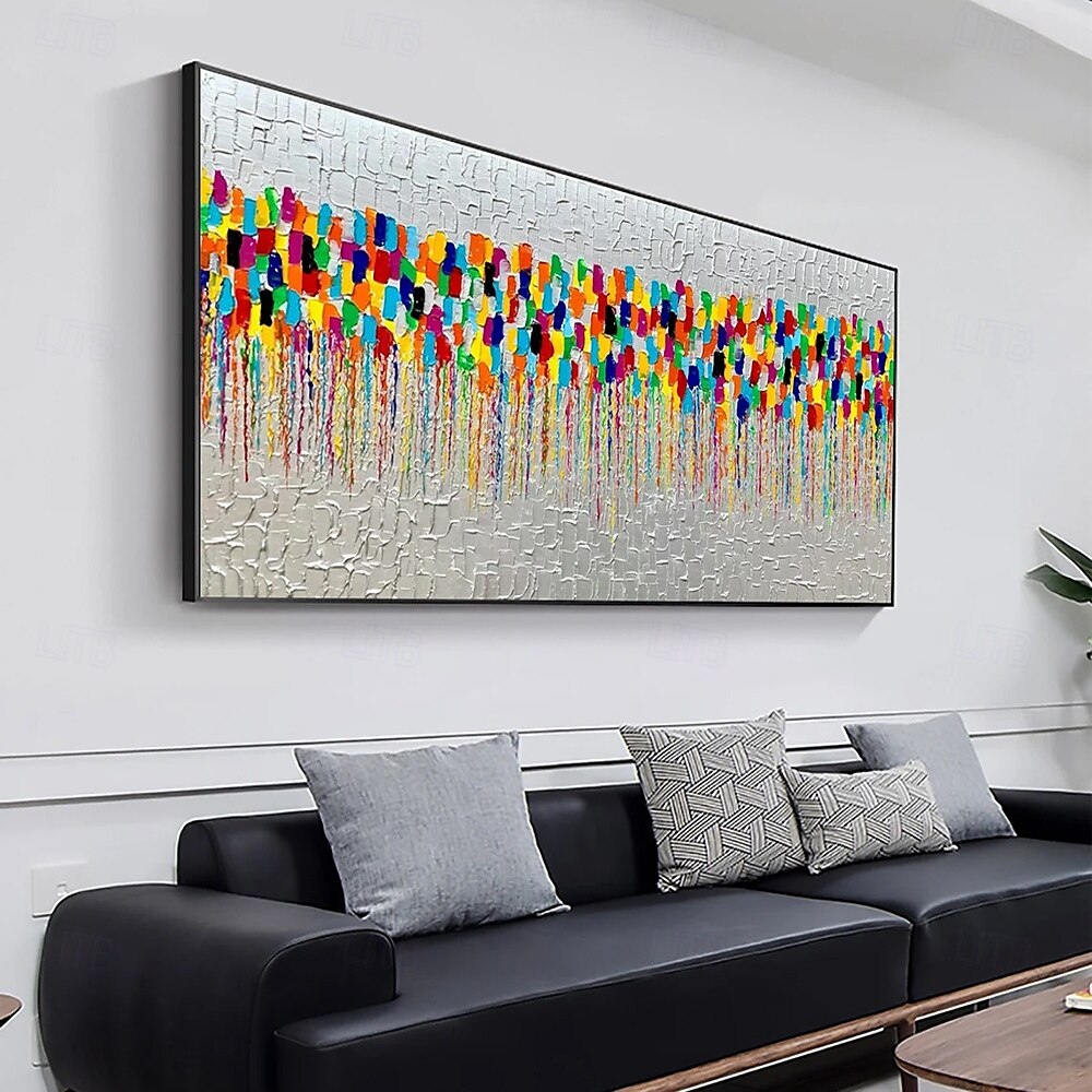 Mintura handgefertigte abstrakte, farbenfrohe, strukturierte Ölgemälde auf Leinwand, Wandkunst, Dekoration, modernes abstraktes Bild für die Inneneinrichtung, gerolltes, rahmenloses, ungedehntes 2025 - $91.99 –P5