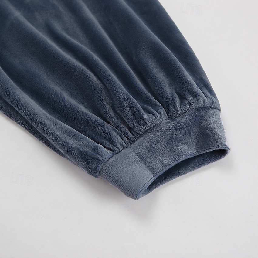 Damskie Moda Moda miejska Codzienny Dres Długi rękaw Kaptur Jednokolorowe Na zewnątrz Urlop Joga Niebieski Wiosna Regularny 2025 - $47.99 –P7