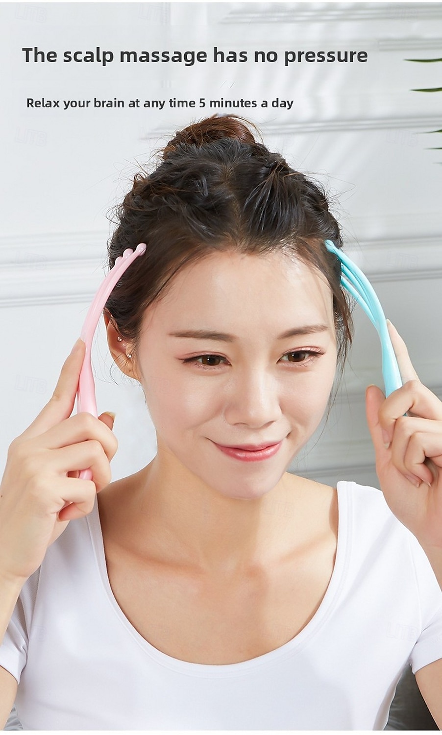2025年 頭皮マッサージクローヘッドスクラッチャー、5本指手動ヘッドマッサージツール、シャンプーとヘアケアのためのストレス解消頭皮リラクサー  コレクション – $4.99 –P3