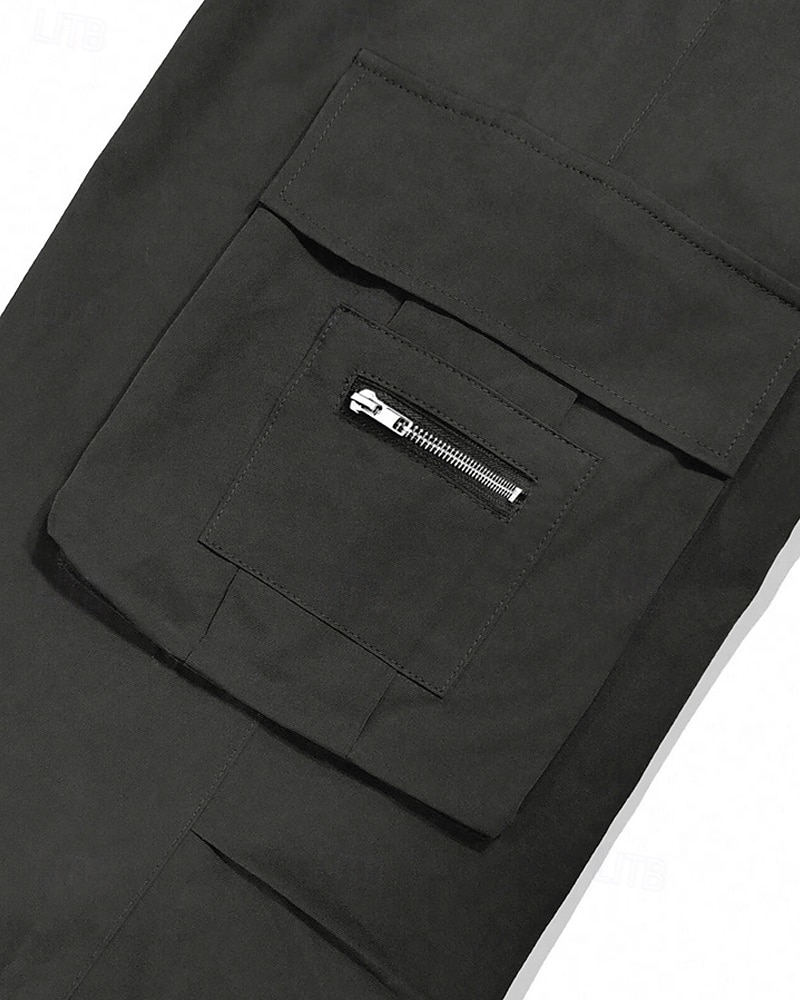 Męskie Spodnie cargo Spodnie Ściągana na sznurek Elastyczny pas Multi Pocket Równina Zdatny do noszenia Codzienny Na zewnątrz Kemping i wycieczki Moda Klasyczny Czarny Zieleń wojskowa 2026 - $24.99 –P6