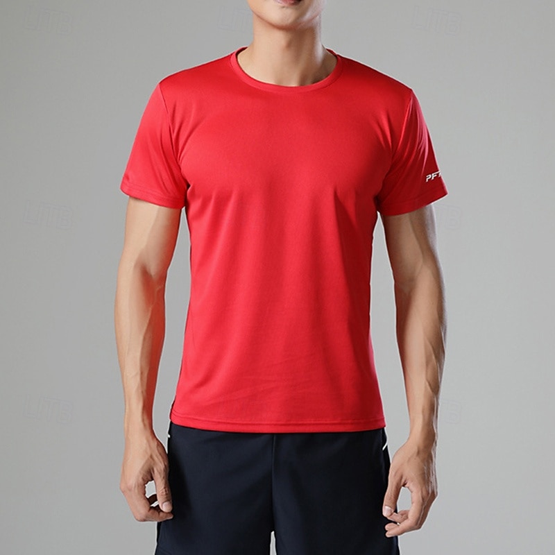 Homens camisa de desempenho Camiseta esportiva Manga Curta Gola Redonda Blusas Ao ar livre Secagem Rápida Redutor de Suor Anti-odor Respirável Verão Poliéster Preto Branco Amarelo Pesca Tênis Corrida de 2026 por $9.99 –P6