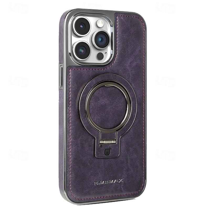 Phone Case For iPhone 16 Pro Max Plus iPhone 16 iPhone 16 Plus iPhone 16 Pro iPhone 15 Pro Max Plus iPhone 15 iPhone 14 Pro Max Plus Back Cover with Stand Holder Magnetic Shockproof Retro TPU PU 2025 - $24.99 –P7