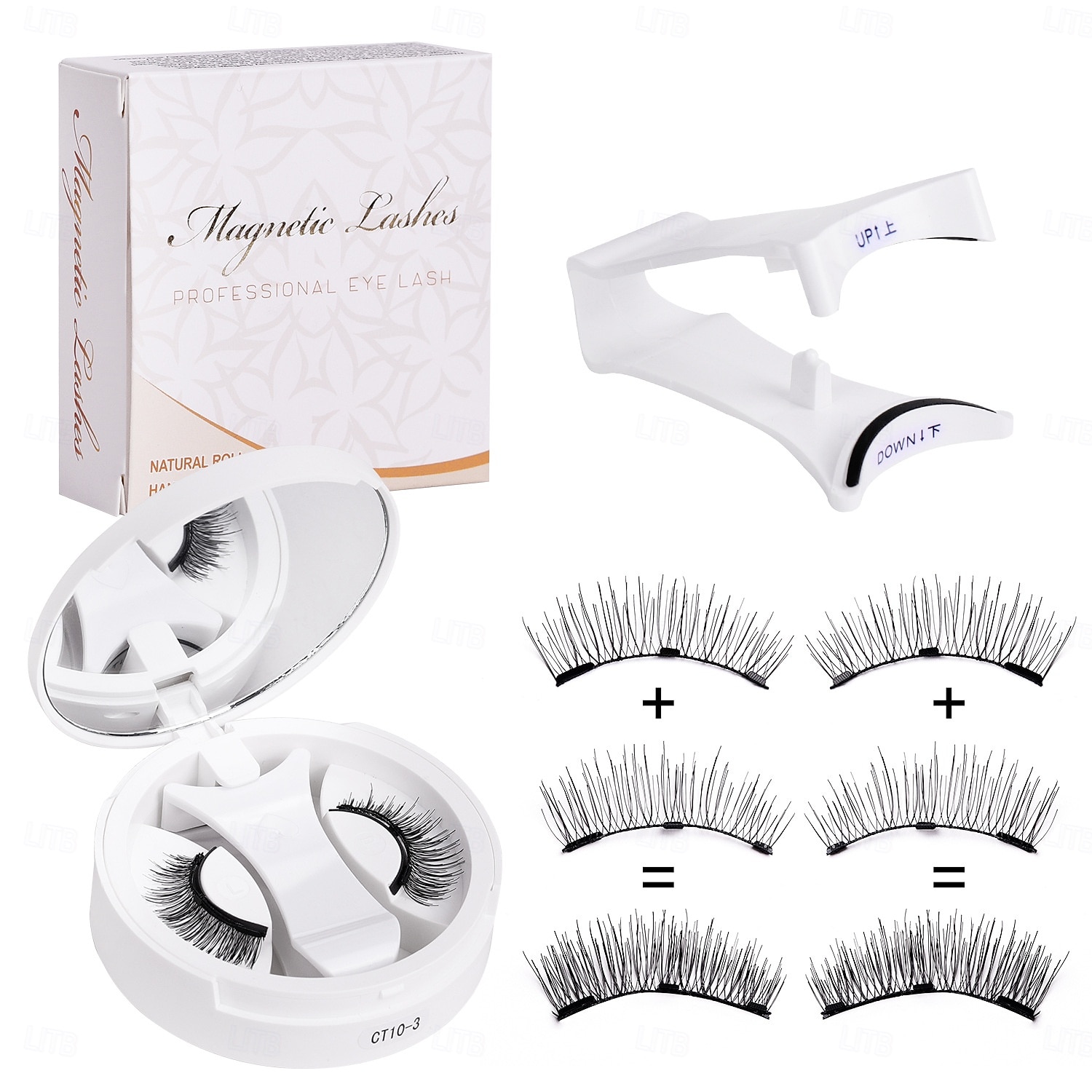 Cils magnétiques souples, boîte tout-en-un, kit de cils magnétiques réutilisables avec applicateur, aspect naturel, cils de chat légers, poils duveteux, faux cils doux pour un usage quotidien, outils de 2025 ? $10.99 –P8