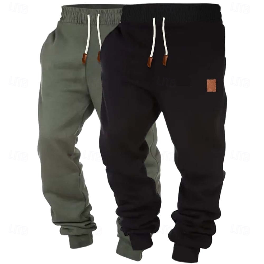 Herr Joggingbyxor Joggare Fleecebyxor Långbyxor Snörning Flerpack Slät Komfort Andningsfunktion Fullängd Utomhus Dagligen Utekväll Mode Klassisk Stil Svart + Marinblå Svart+Ljusgrå 2026 - $26.99 –P11
