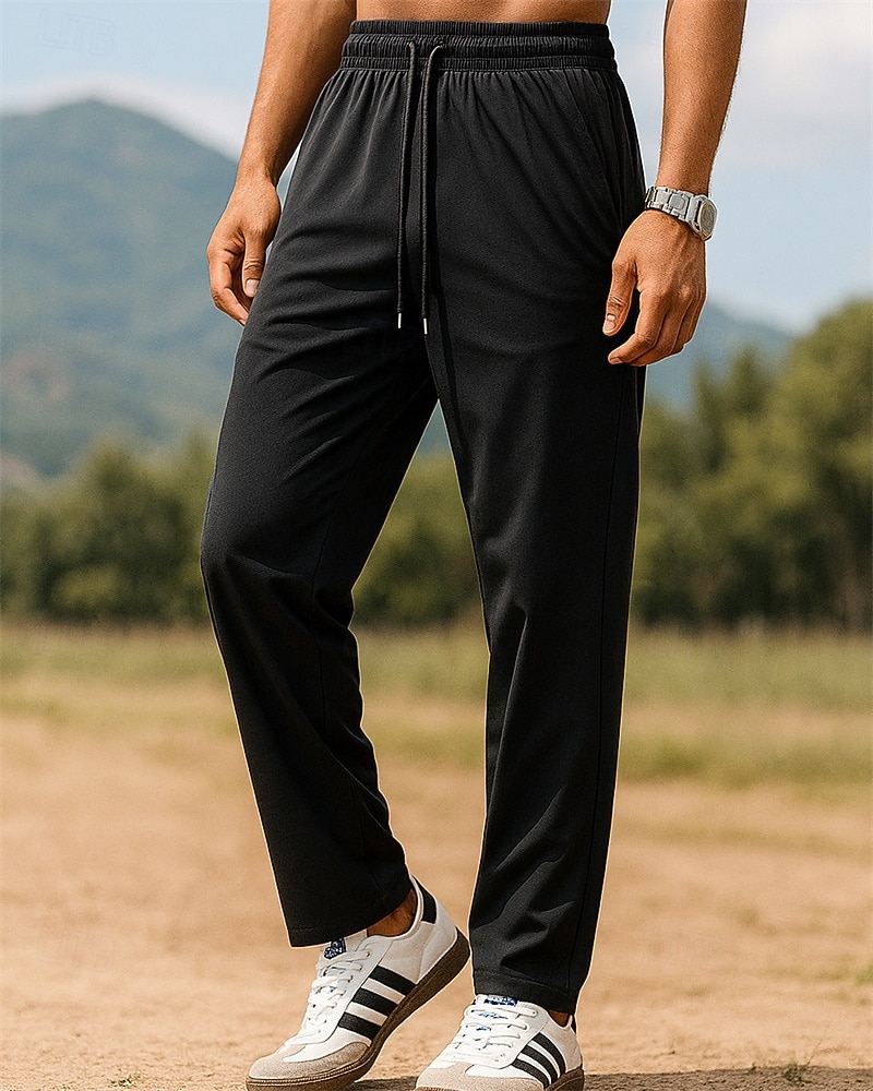 Men's Running Pants Sports Trousers Jogger Sweatpants Drawstring Pocket Straight Bottoms Gym Athleisure Workout Summer Spring Lightweight Breathable Fishing Hiking Running Loose Fit Sportswear 2026 - $22.99 –P3