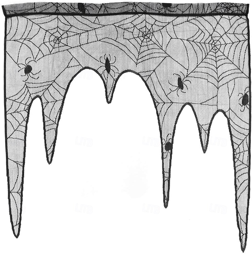 fekete denevér csipke halloween asztali futó halloween asztaldísz, csipke futók halloween partira fekete kísérteties vacsoraasztal-díszek 2025 - $6.99 –P2