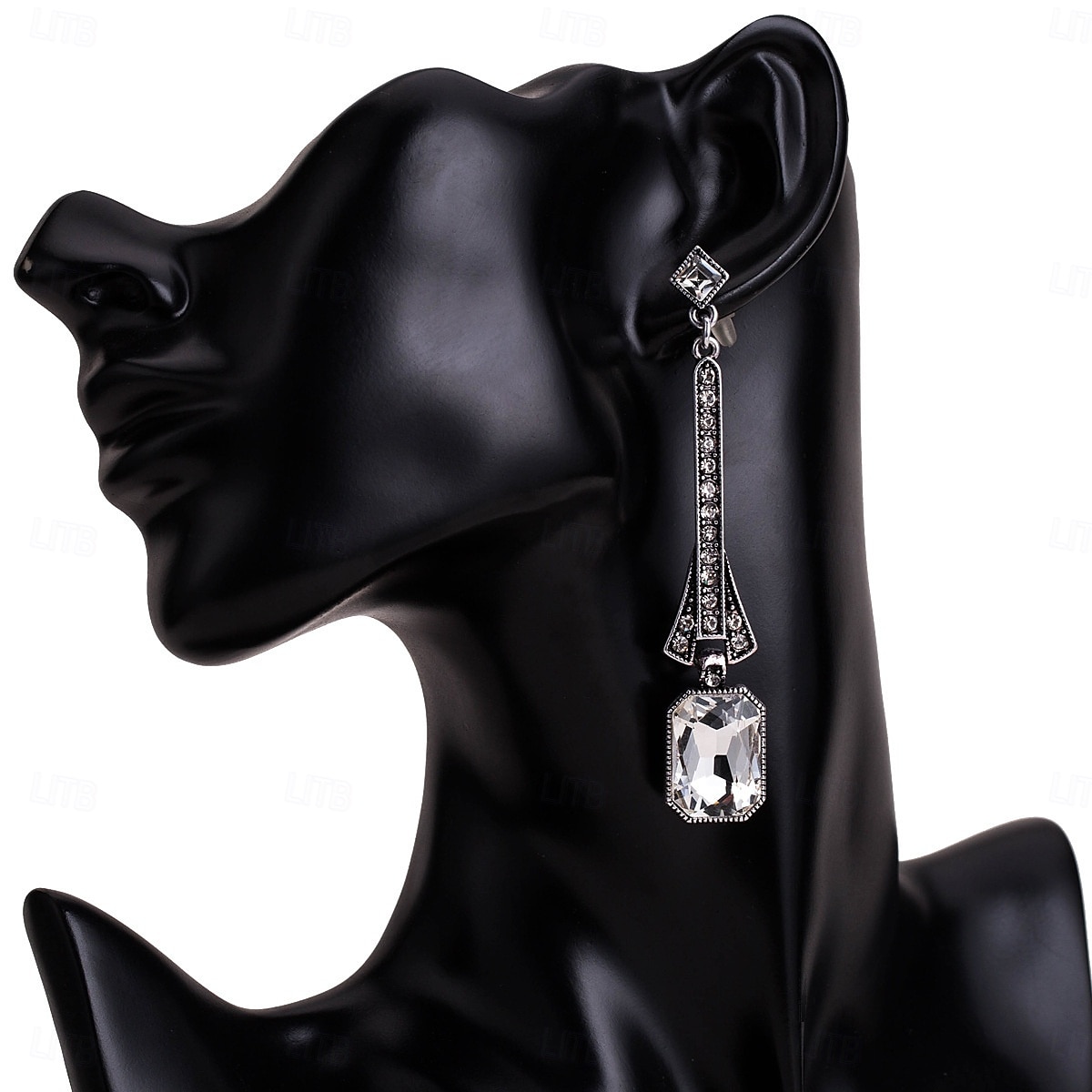Women's 1920s Gatsby Drop Earrings - Art Deco Long Dangle Earrings with Blue Gemstones and Rhinestones for Roaring Twenties Parties 2025 - $9.99 –P3