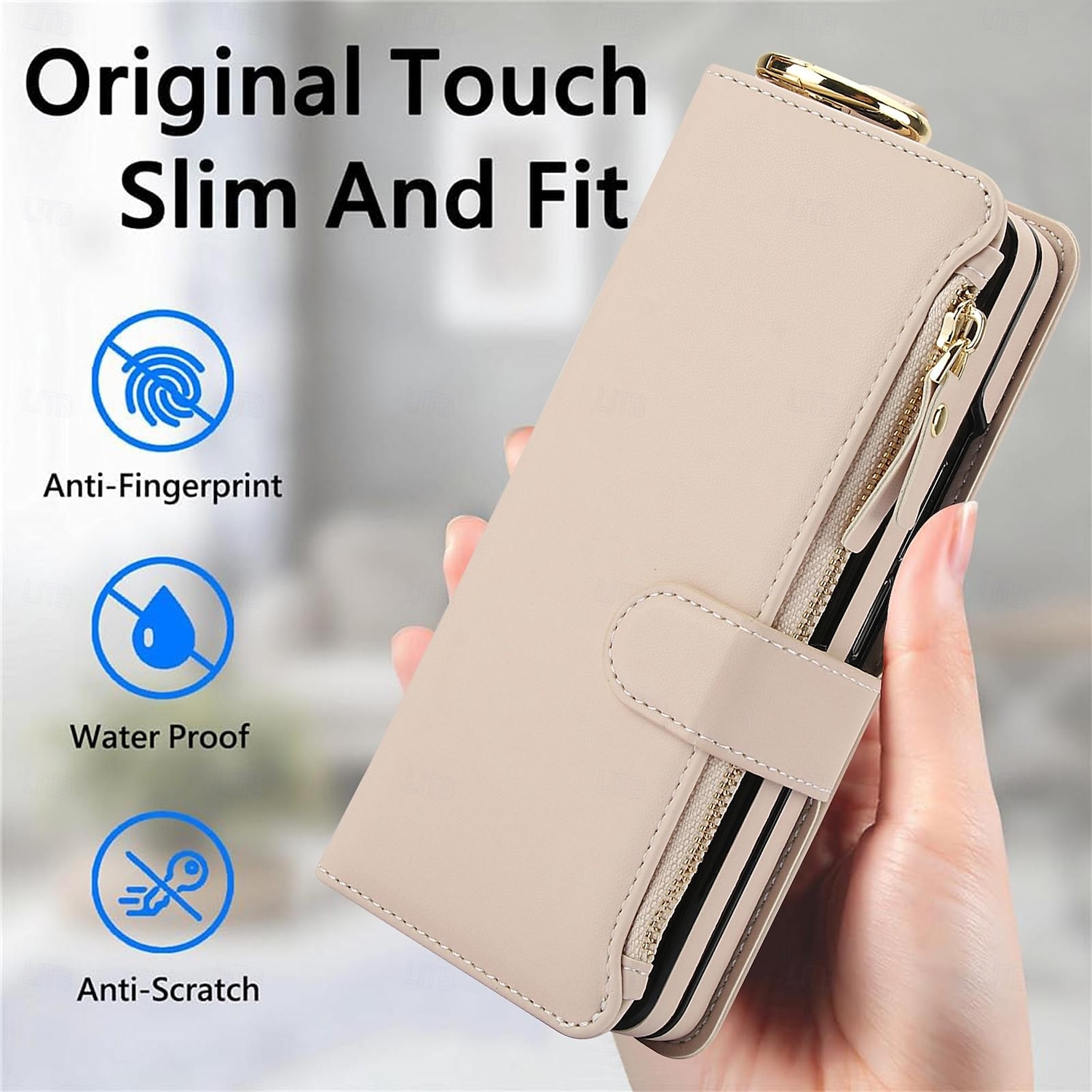 Phone Case For Samsung Galaxy Z Fold 6 Z Fold 5 Z Fold 4 Z Fold 3 Back Cover Wallet Case Zipper with Lanyard Card Slot TPU PU Leather 2025 - $28.99 –P7
