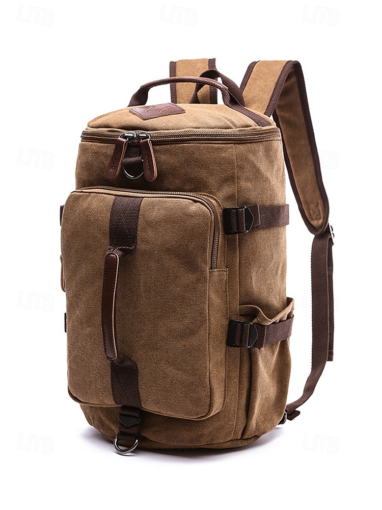 Borsa da viaggio convertibile in tela vintage da uomo, con tracolla, grande capacità, multifunzione, per il ritorno a scuola, gite del fine settimana, palestra e uso all'aperto del 2026 a $59.99 –P4