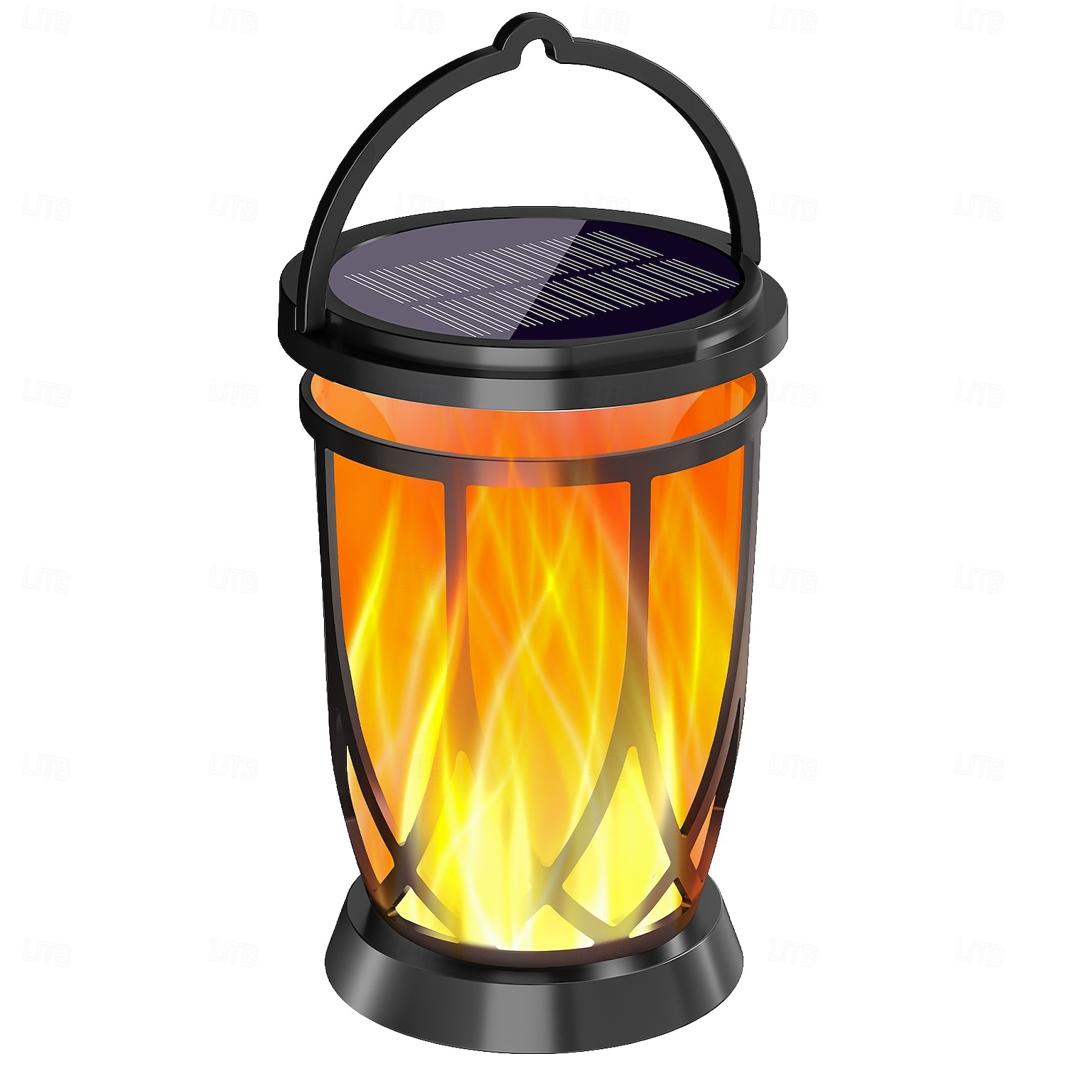 1 szt. zewnętrzna wodoodporna lampa z migającym płomieniem słonecznym 28 koralików LED na dziedziniec, ogród, trawnik, ścieżka, taras, lampa wisząca, lampa wisząca, halloween, dekoracja na imprezę 2026 - $22.99 –P3