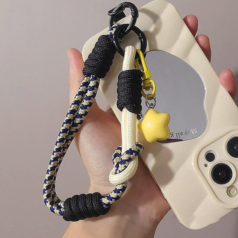 Nueva cuerda corta para colgar el teléfono móvil con estampado de muñeca, bonita cuerda tejida corta de doble uso, resistente para viajes al aire libre para hombres y mujeres. 2025 - $9.99 –P2