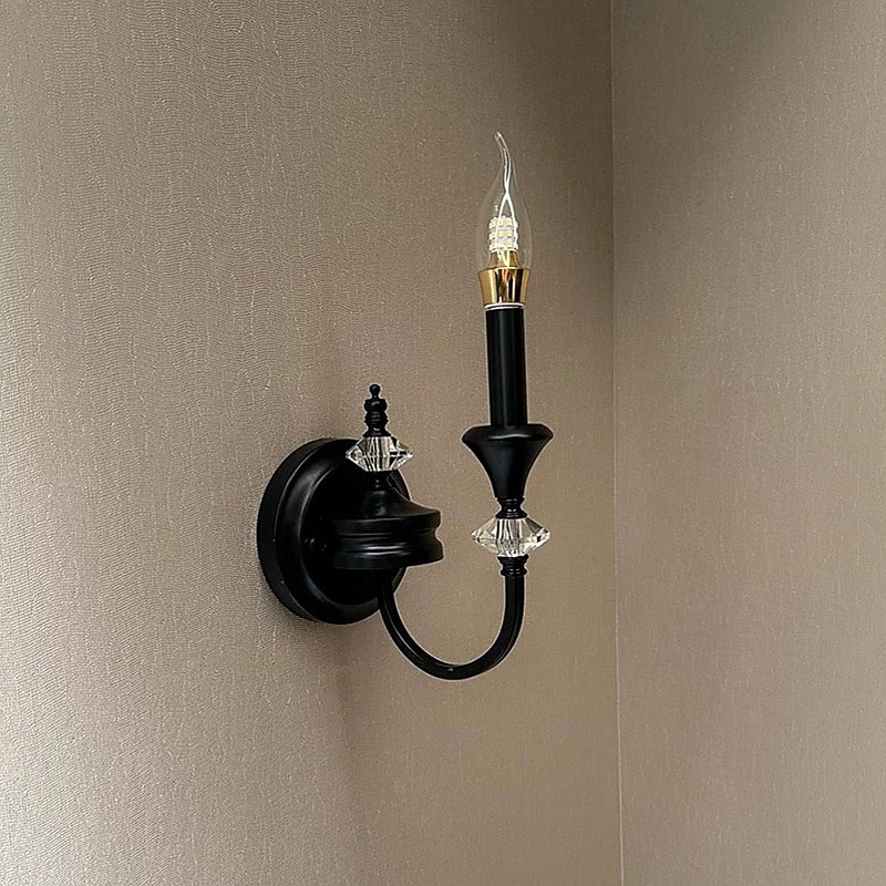 applique da parete nere &Applique da parete dorata a 1 luce, applique da parete moderne, applique da parete in stile rustico con paralume in vetro trasparente, applique per soggiorno, camera da letto, del 2025 a $86.99 –P2