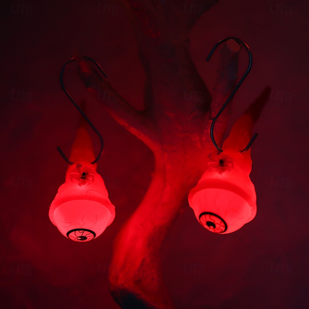 Lot de 2 araignées lumineuses et 2 globes oculaires lumineux pour Halloween, décoration d'ambiance de fête intérieure, lumière d'ornement, lumière d'horreur et d'atmosphère étrange de 2025 ? $15.99 –P2