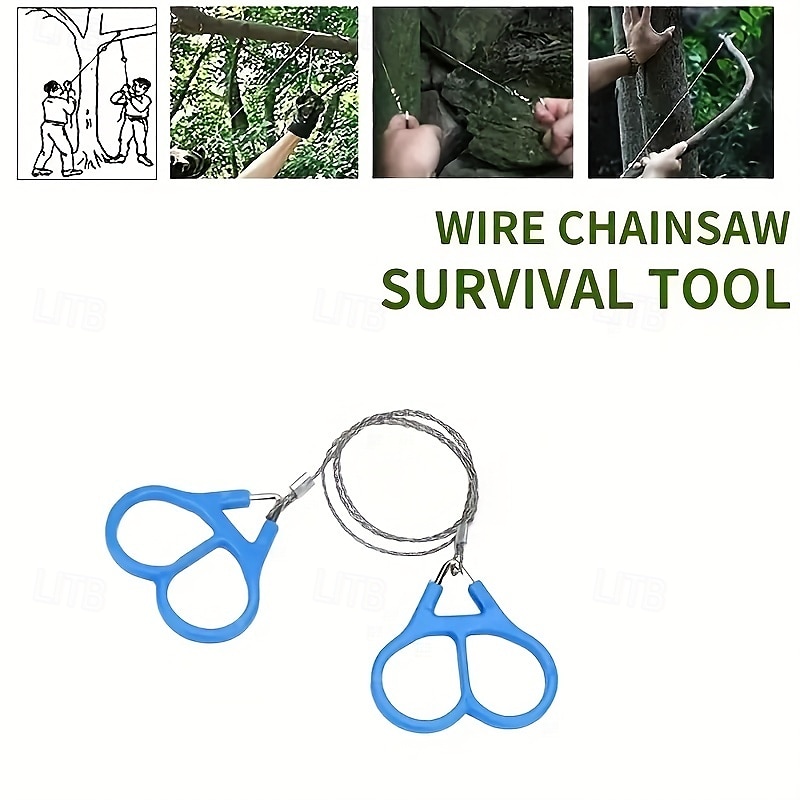 1 mini tronçonneuse de poche - scie à fil de survie portable pour le camping en plein air, la chasse, le jardinage, les situations d'urgence - conception compacte, légère, durable, facile à utiliser de 2025 ? $7.99 –P4